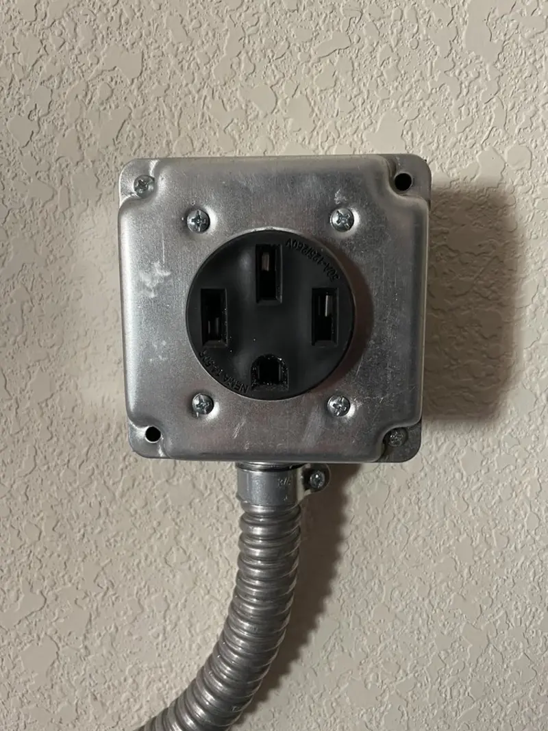 NEMA 14-50 outlet installed for Electrical Panel Upgrade in Springville